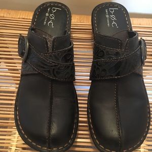 Dark chocolate brown clogs